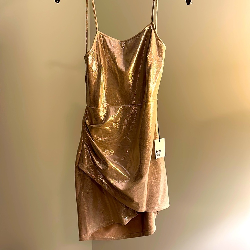 NWT Backless golden dress by By The Way.